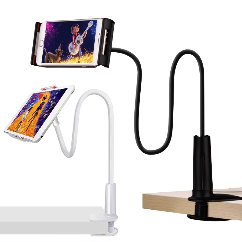 Universal 360 Rotating iPad Stand Holder / Adjustable Lazy Tablet Holder Mount / Bed Desk Table Clip Long Arm Flexible Bracket / For iPad Mini Air Kindle Samsung