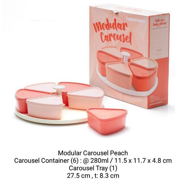 

Tuperware Modular Carousel Set Toples Putar 6pcs