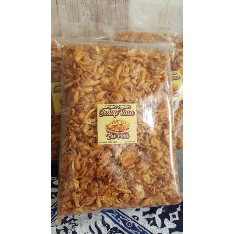 

Bawang goreng premium asli brebes 250gr bersih, renyah, enak