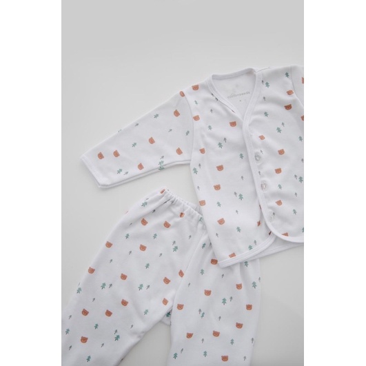 Cottonseeds Long Sleeve Pajamas Set Baju Tidur Bayi