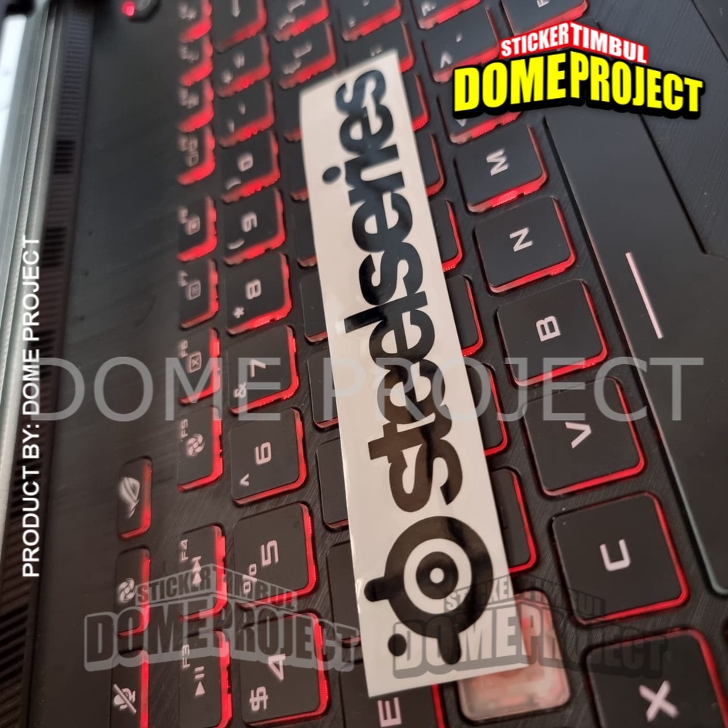 STIKER STEEL SERIES PANJANG STIKER CUTTING DECAL SATUAN IMPORT AKSESORIES MOTOR DAN KOMPUTER GAMING