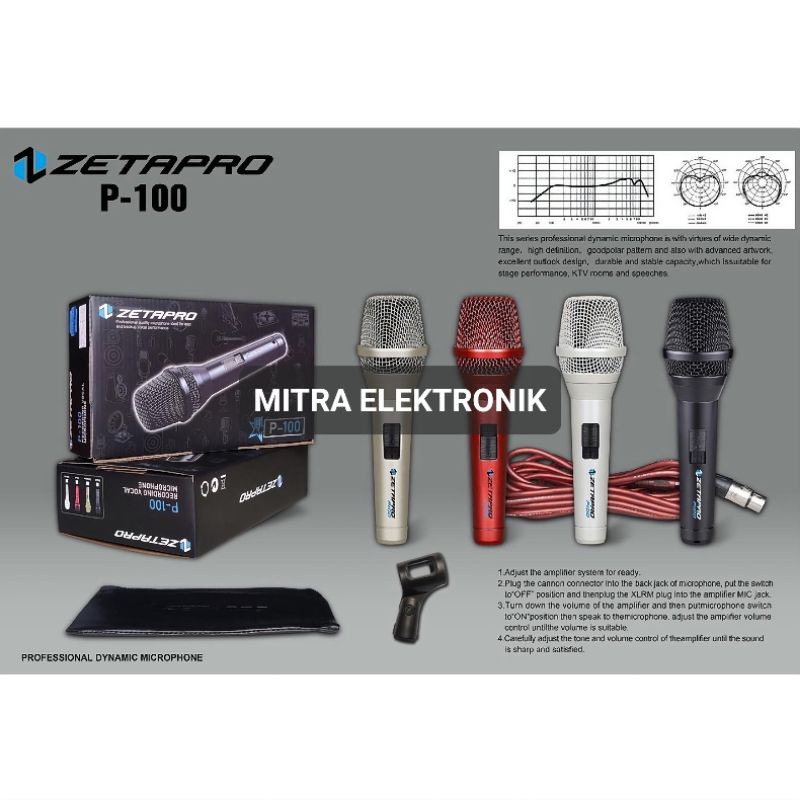 Mic Vocal Artis Mic Zetapro P-100 Zetapro mic P100