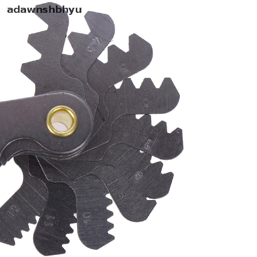 Adawnshbhyu 40Pcs thread measuring gage 60derajat whitworth metric screw thread pitch gauge