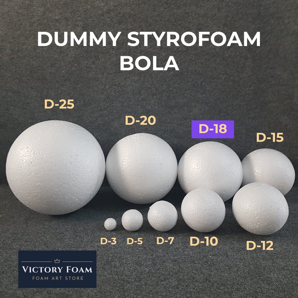 Dummy Styrofoam Bola Diameter 18cm