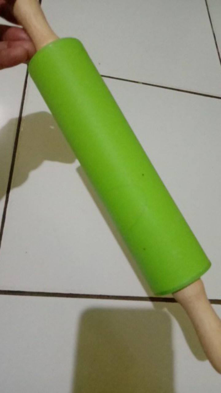 M/l Non-stick Silicone Rolling Pin Gagang Kayu Kue Adonan Tepung Roller Alat Dapur Memasak Kue