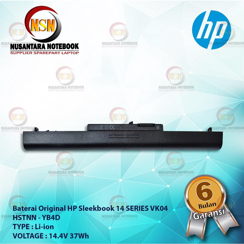 Baterai Laptop Original Sleekbook 14 VK04 HP Pavilion 14 15 Series