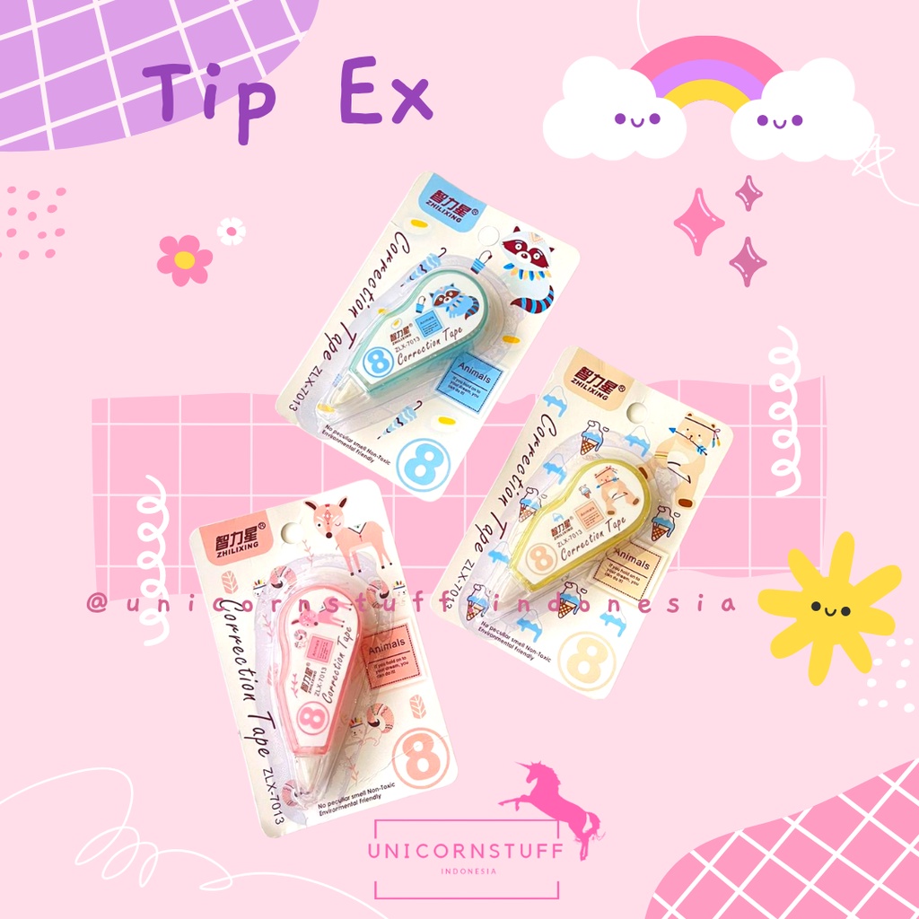 Tip Ex Lucu Tipex Stipo Correction Tape Kertas Tipe X Sekolah Cewek Murah Sekolah