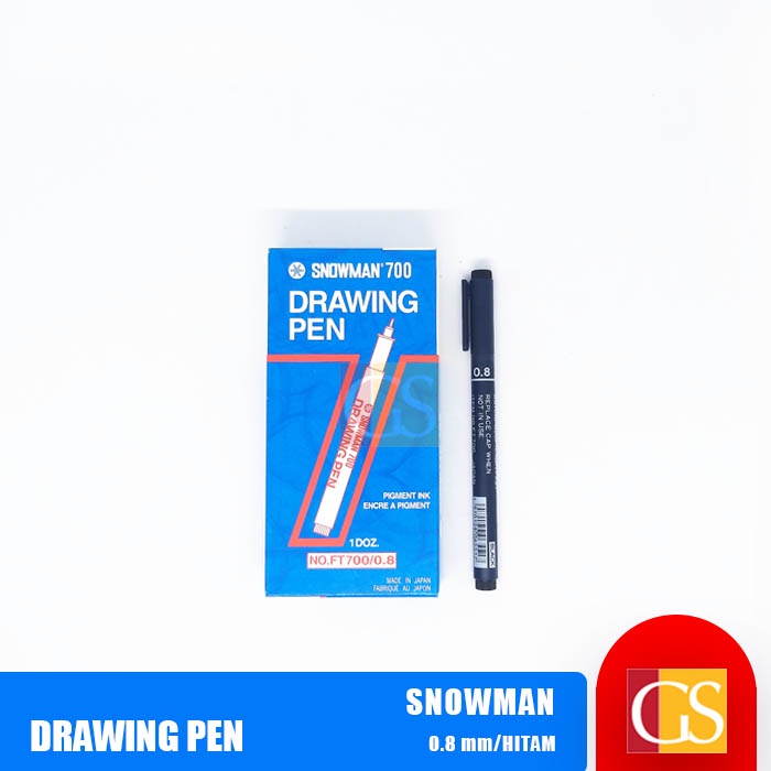 

DRAWING PEN SNOWMAN FT700 0.8 HITAM (1PCS)