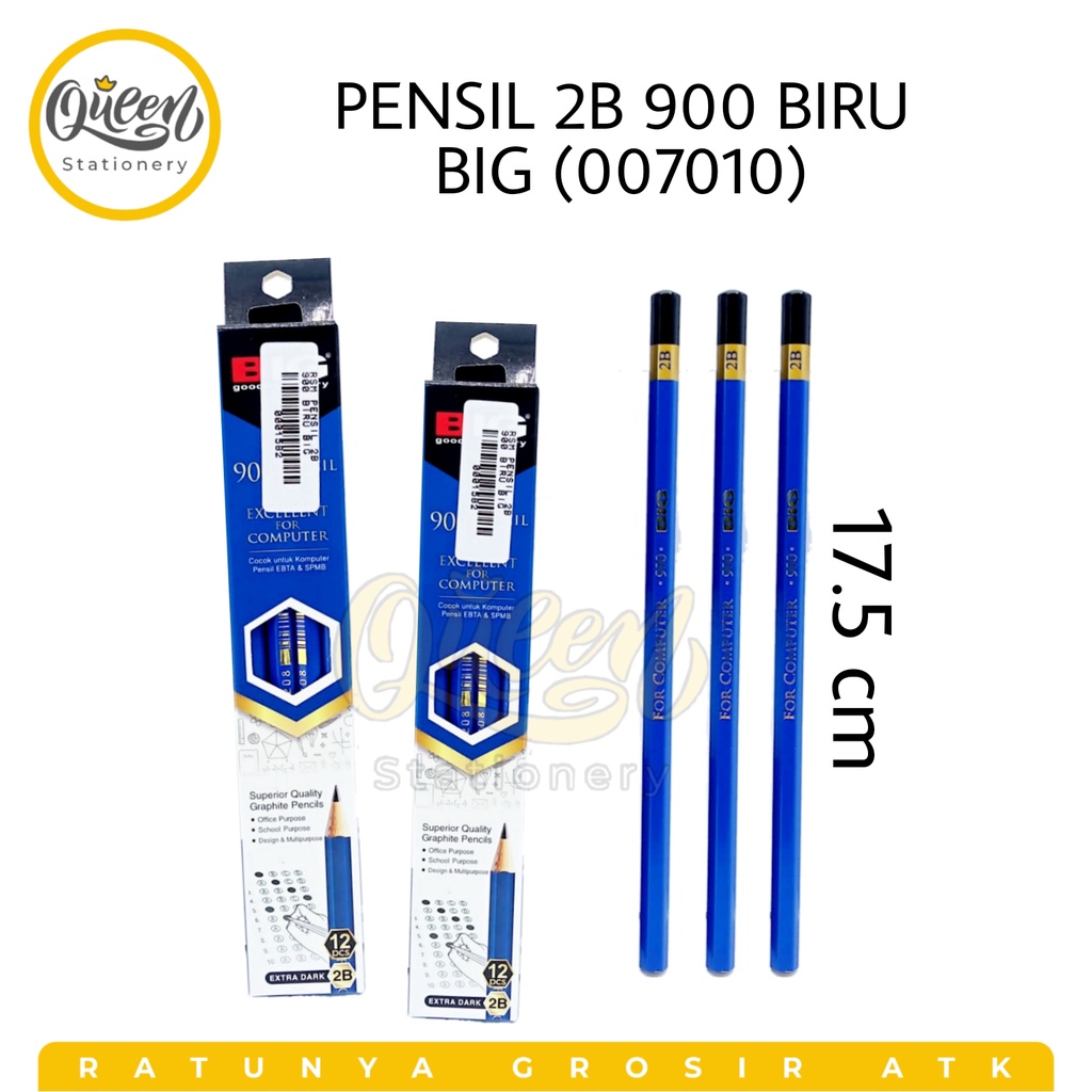 

(1 PCS) PENSIL 2B 900 BIG (007010) / PENSIL UJIAN / PENSIL KAYU / PENSIL 2B / PENSIL BIG