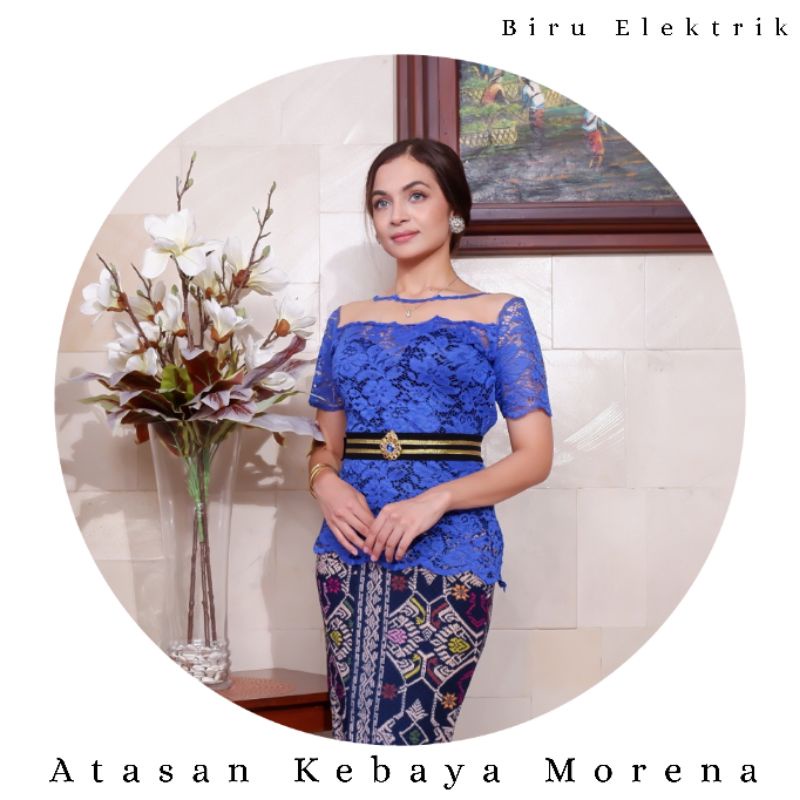 Atasan Kebaya Modern Modifikasi Tile Morena Lengan Pendek