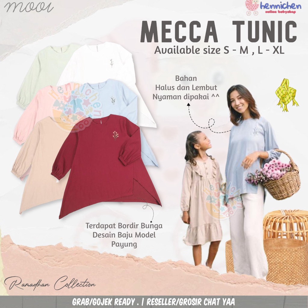 PROMO 7.7 PROMO BAJU LEBARAN MURAH CUCI GUDANG PROMO DISKON HABISIN BARANG MOOI MECCA TUNIK DEWASA EDISI BAJU LEBARAN TUNIK WANITA DEWASA MUSLIM S/M L/XL