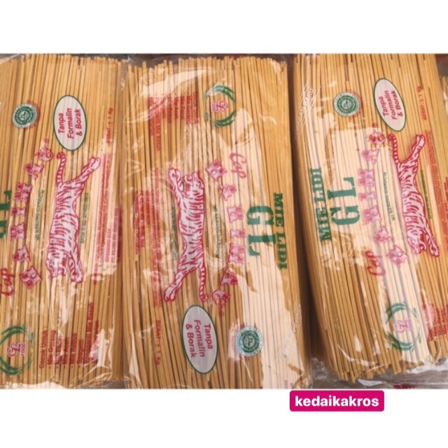 

TERMURAH-Mie Lidi Cap Harimau 1 KG/Mie Gomak/ Mie Kuning Medan