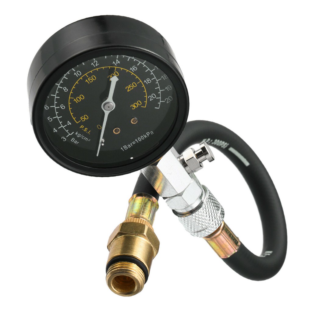 Ready 0-300PSI Engine Cylinder Compression Pressure Tester Gauge Gas Check