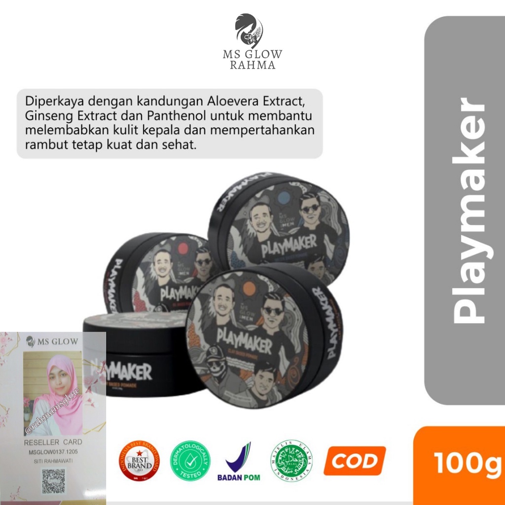 MS GLOW MEN POMADE / POMADE PLAYMAKER MS GLOW FOR MEN