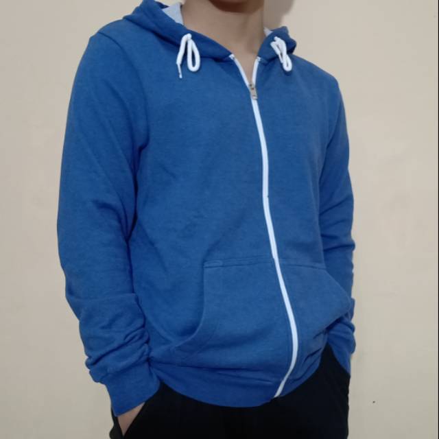Hoodie biru putih Brand TOPTEN (Second)
