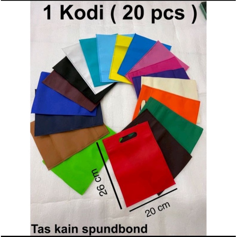 

Tas Kain Spunbond Souvenir Kado Hadiah 20x26cm isi 20pcs