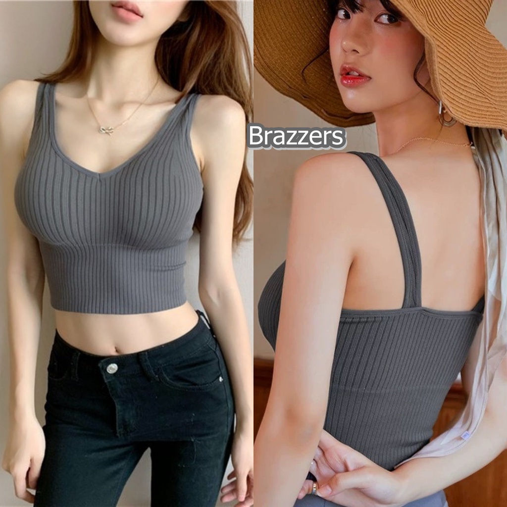 Tank Top Tanktop Crop Sport Bra Push Up Cocok Untuk Olahraga Senam Aerobic Zumba Gym Fitness Fitnes 