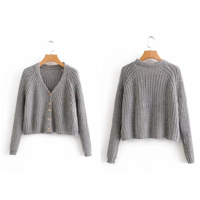 [baju wanita korea]  Knit Cardigan Kardigan Jaket Jacket Rajut Wanita Korea Import
