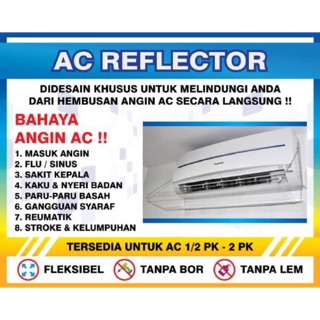 Acrylic akrilik penghalang angin/  ac penghalang ac / ac reflector p120 cm 2-2.5 pk