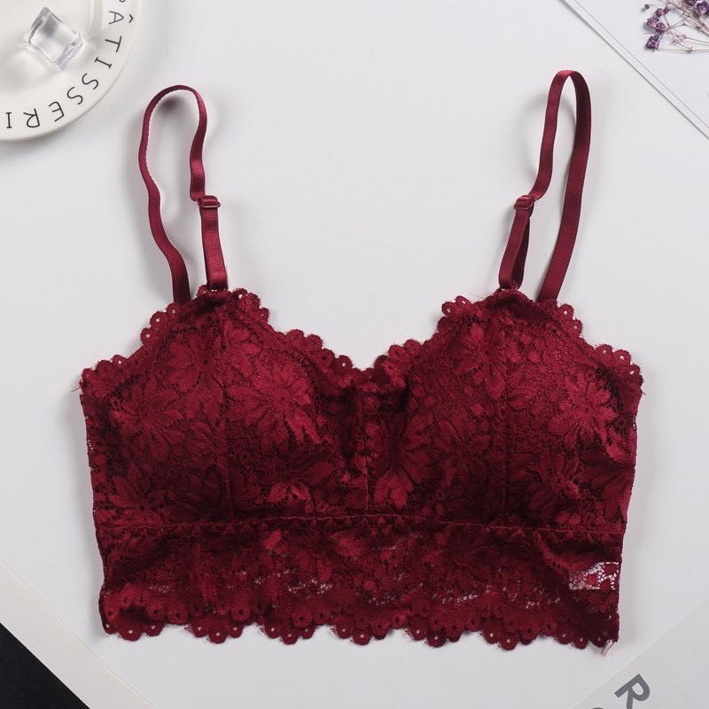 HOHO_HWANG (B-6) Sport Bra BH Wanita Motif Bunga Bra GYM Fitness Bra Senam Zumba Yoga  Import BH-b-6 merah