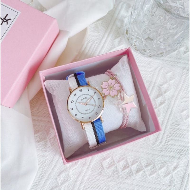 Medan Termurah Jam Tangan Analog Watch Canvas Strip Import