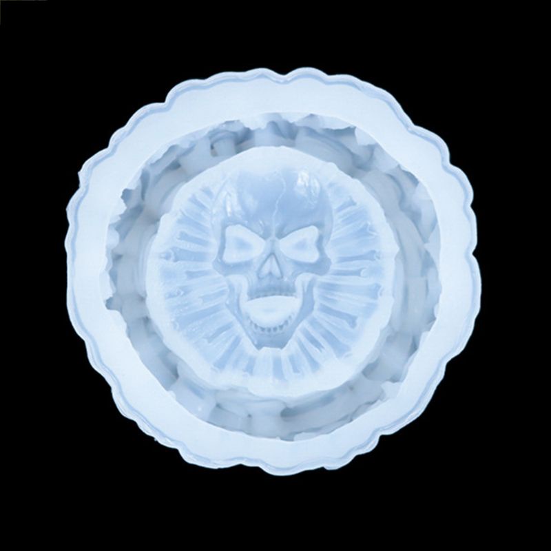 SIY  Crystal Epoxy Resin Mold Skull Ashtray Casting Silicone Mould DIY Crafts Desktop Decoration Making Tool