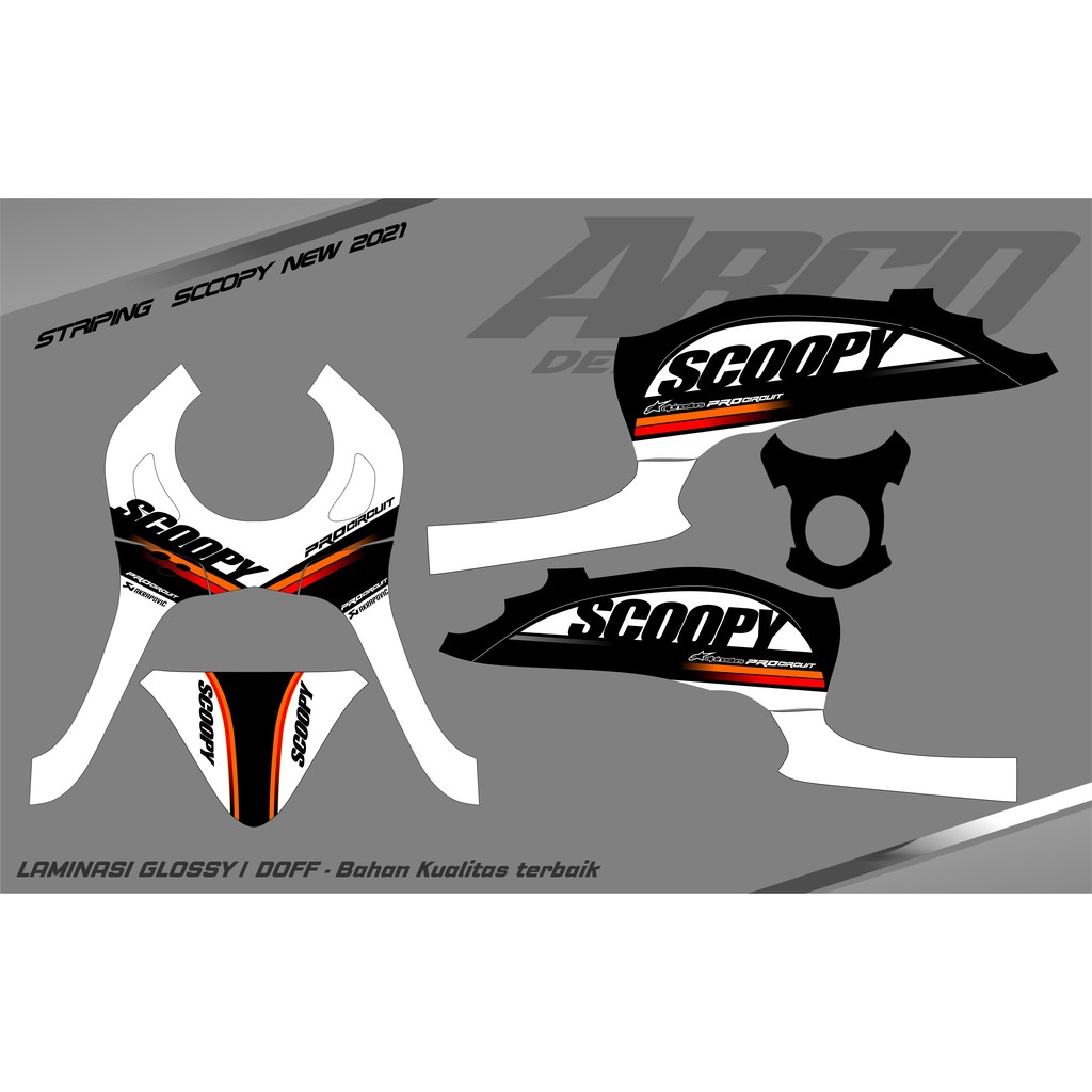 Decal scoopy Decal Scoopy full body Full Blok Decal Scopy Dekal New Fi  2021 SIMPLE