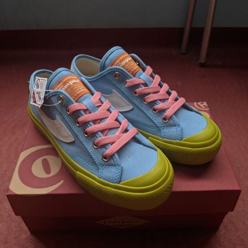 Sepatu Compass Gazelle Low Matcha Blue