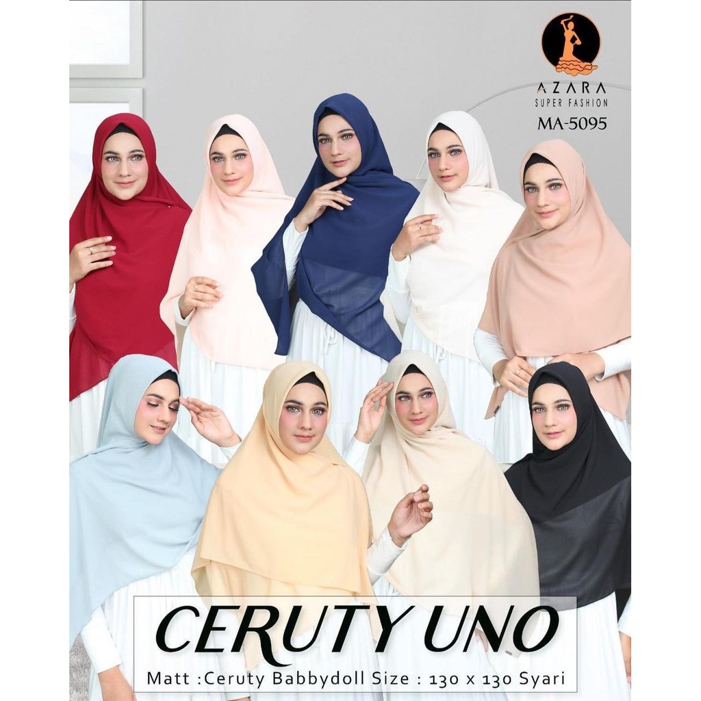 SQUARE CERUTY UNO BY AZARA / SEGIEMPAT CERUTY SYARI POLOS TERMURAHHH