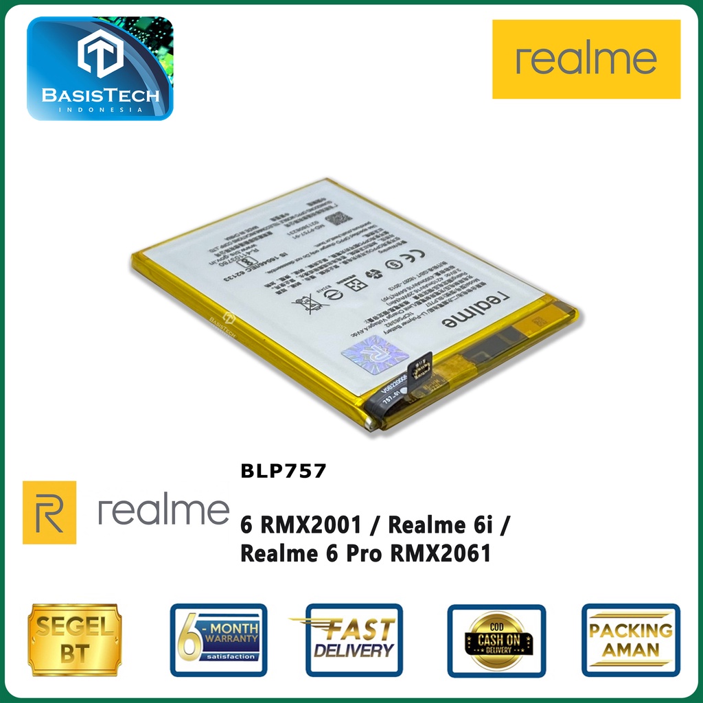 BATERAI REALME 6 RMX2001 6i 6 PRO RMX2061 BLP757 ORI99 GOOD QUALITY