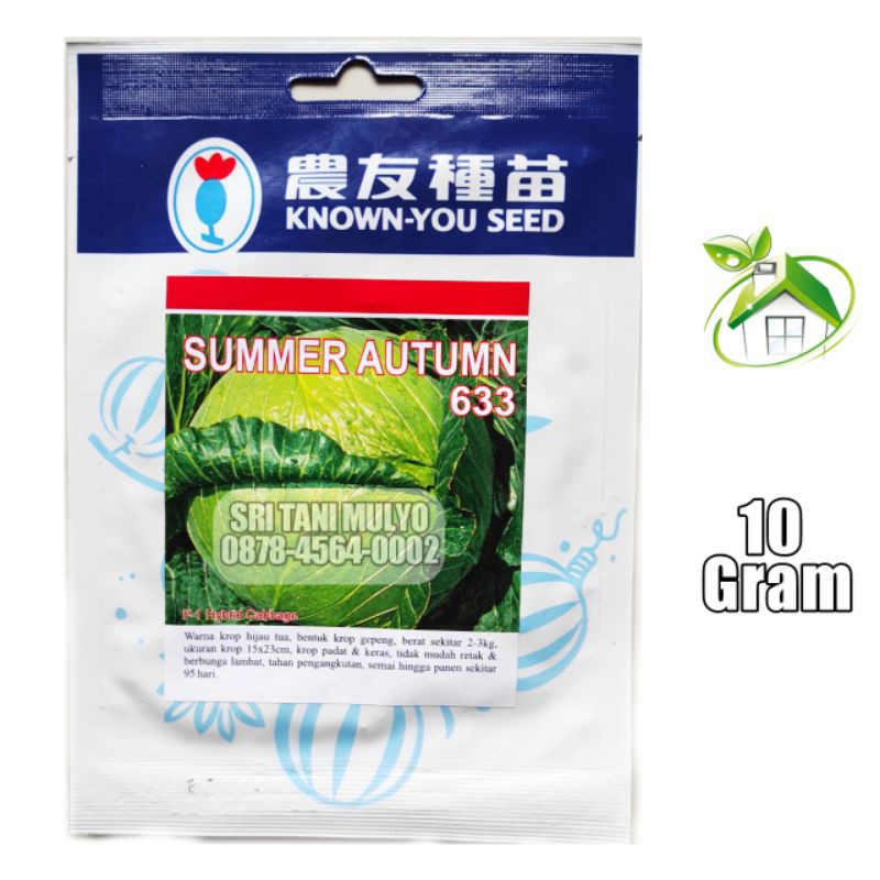 Jual Benih Kubis Cabbage - SUMMER AUTUMN Isi 10 Gram - Bibit Sayur ...