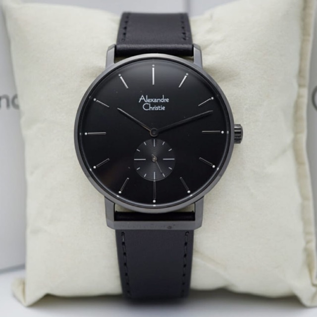 Jam Tangan Pria/Cowok Alexandre Christie AC 8572 Full Black.Original Garansi Resmi 1 Tahun