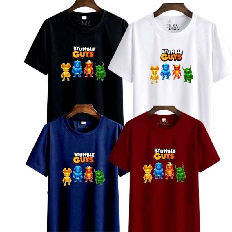 Baju Kaos Atasan Anak cowok cewek/Remaja STUMBLE GUYS(D2) ukuran S.M.L.XL.2XL.3XL 4XL.5XL