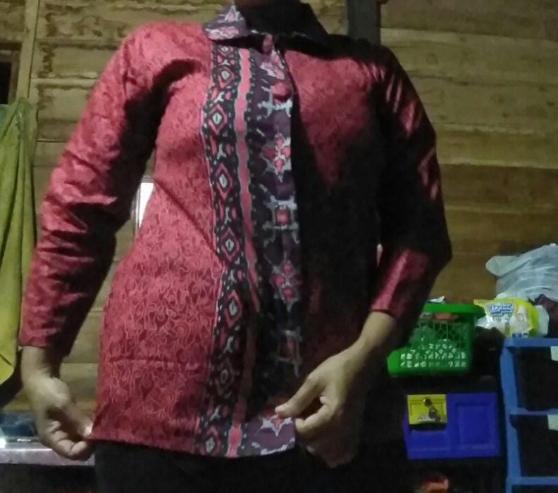 Atasan Batik Dolby Dolbi Dobby Doby Tenun Sutra Tulis Halus Katun Atbm Baron ,sarombit Atasan/bis