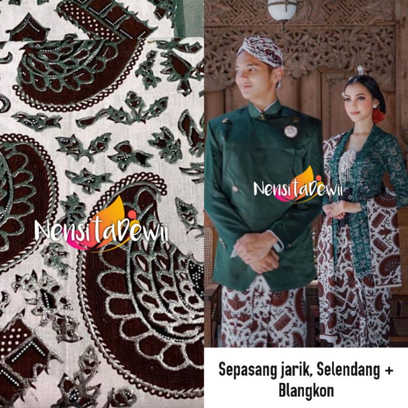 Sepasang Jarik, Selendang + Blangkon / Jarik Prodo Pengantin