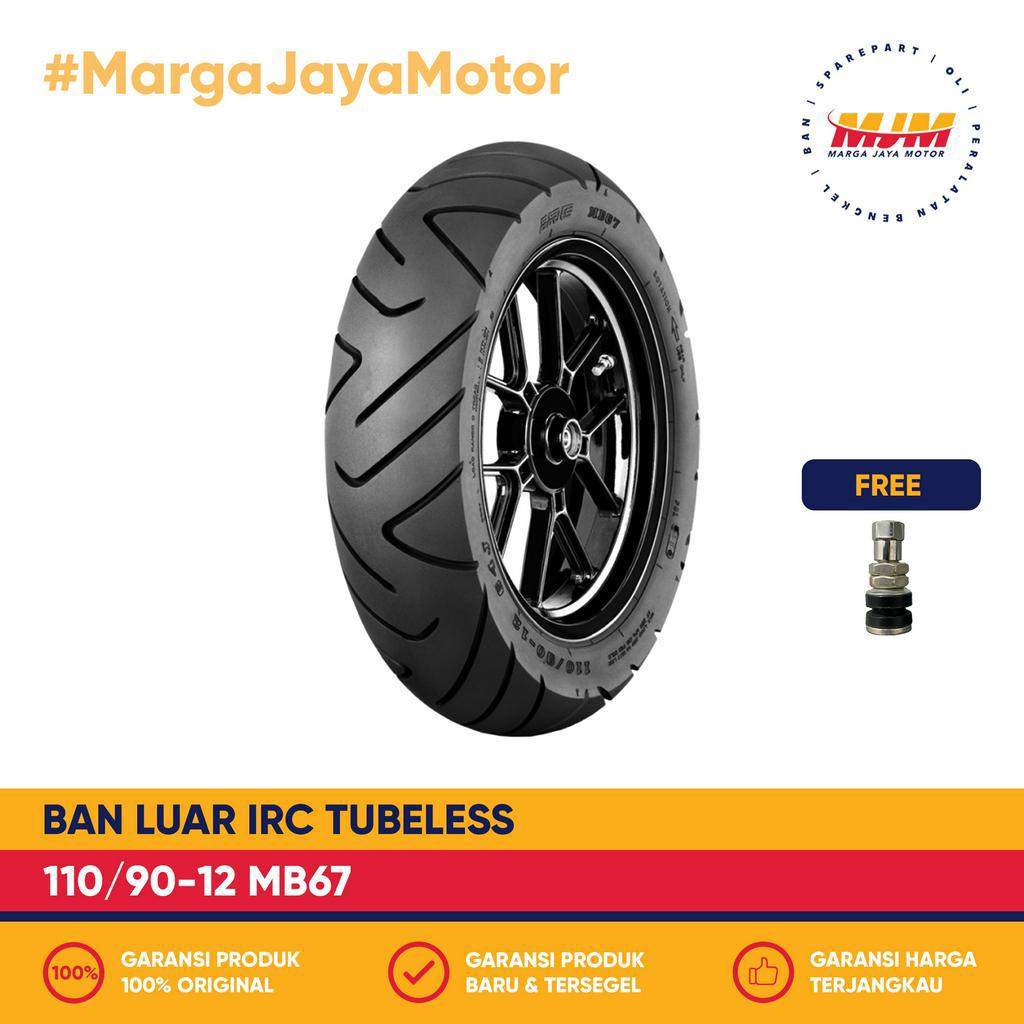 Ban Luar IRC MB67 110/90-12 Tubeless Free Pentil