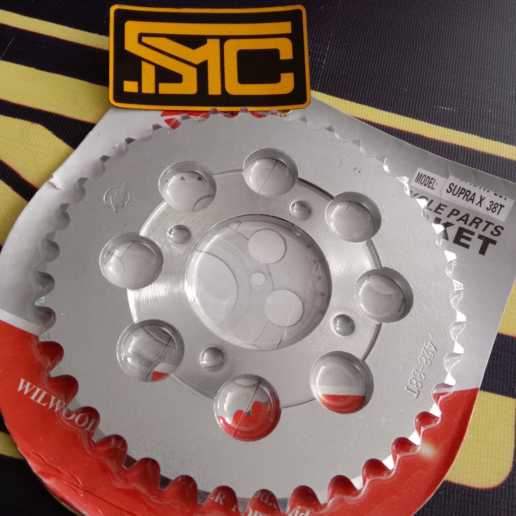 Rear Sprocket / Gear Gir Belakang Honda Supra X / Grand / Prima / Legenda 428 38T Wilwood-2