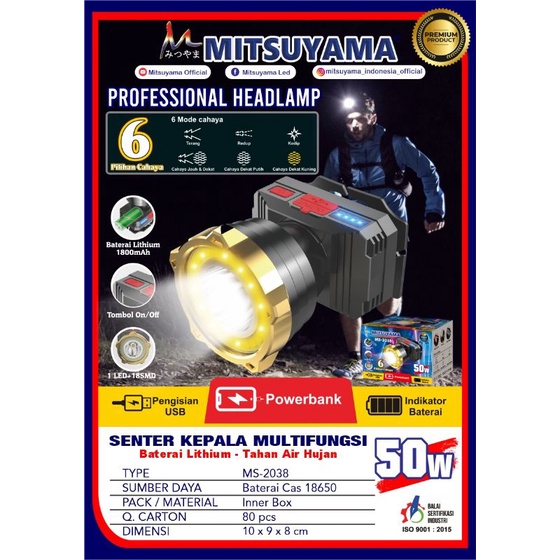 senter kepala 50watt mitsuyama ms 2038