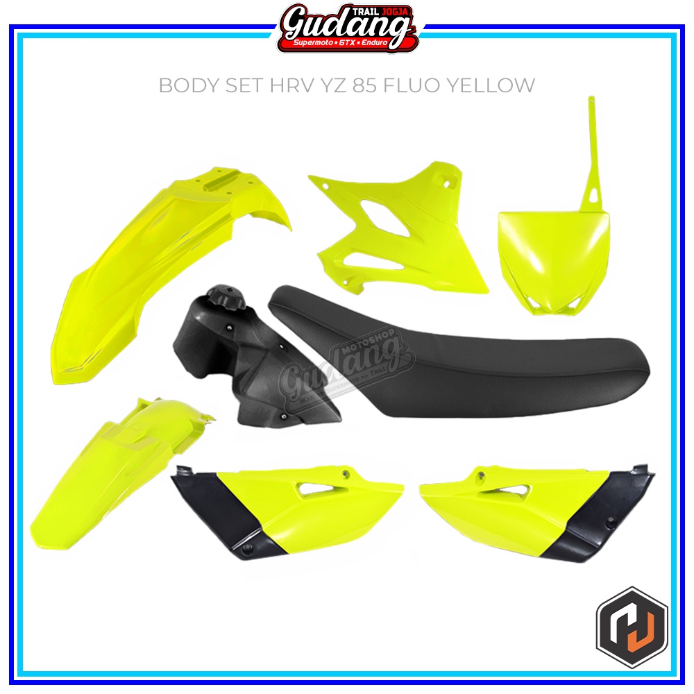 Body Set Trail Cover Set Spakbor Depan Belakang YZ 85 2016 HRV Biru Putih Hitam Fluo Orange Yellow