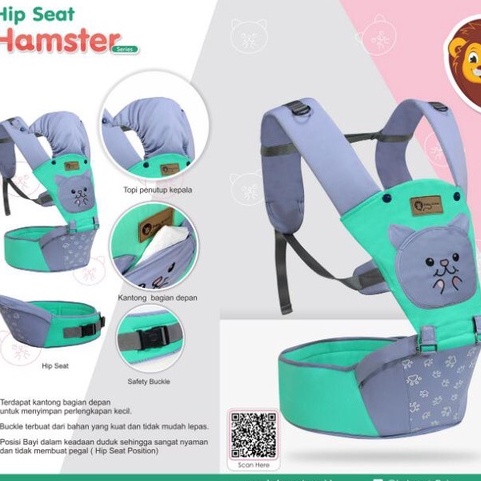 SCOTS MURAH GENDONGAN BABY SCOT HIPSEAT BAYI TOPI PELINDUNG KEPALA GENDONGAN DEPAN ANAK MULTIFUNGSI SAMPING / RANSEL / HIP SEAT ANIMAL HAMSTER KARAKTER