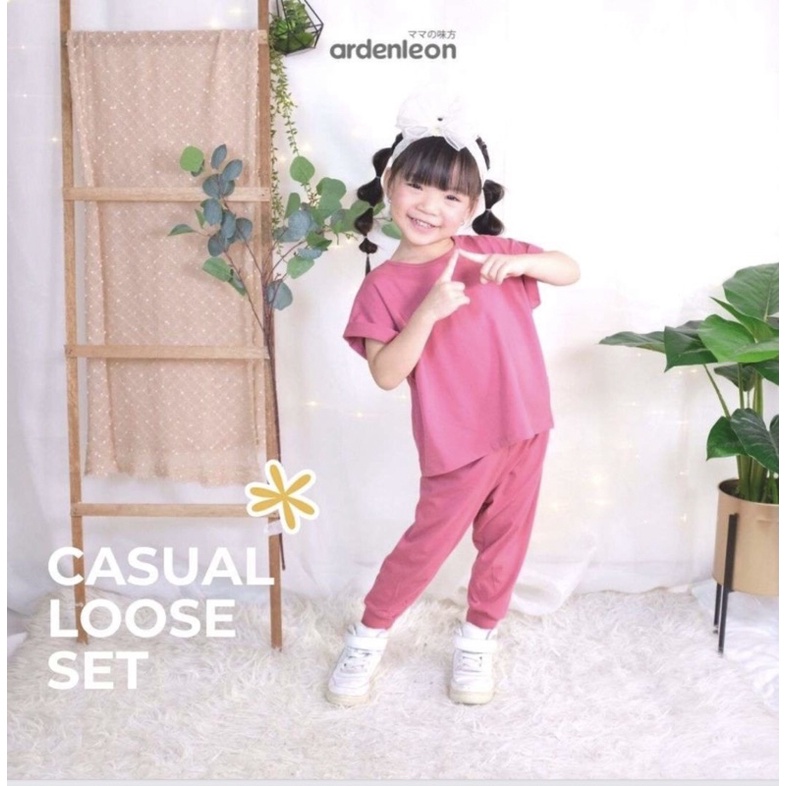 ArdenLeon Setelan CASUAL LOOSE SET 3L 4L 5L / Arden Leon Setelan Unisex Anak Size Besar