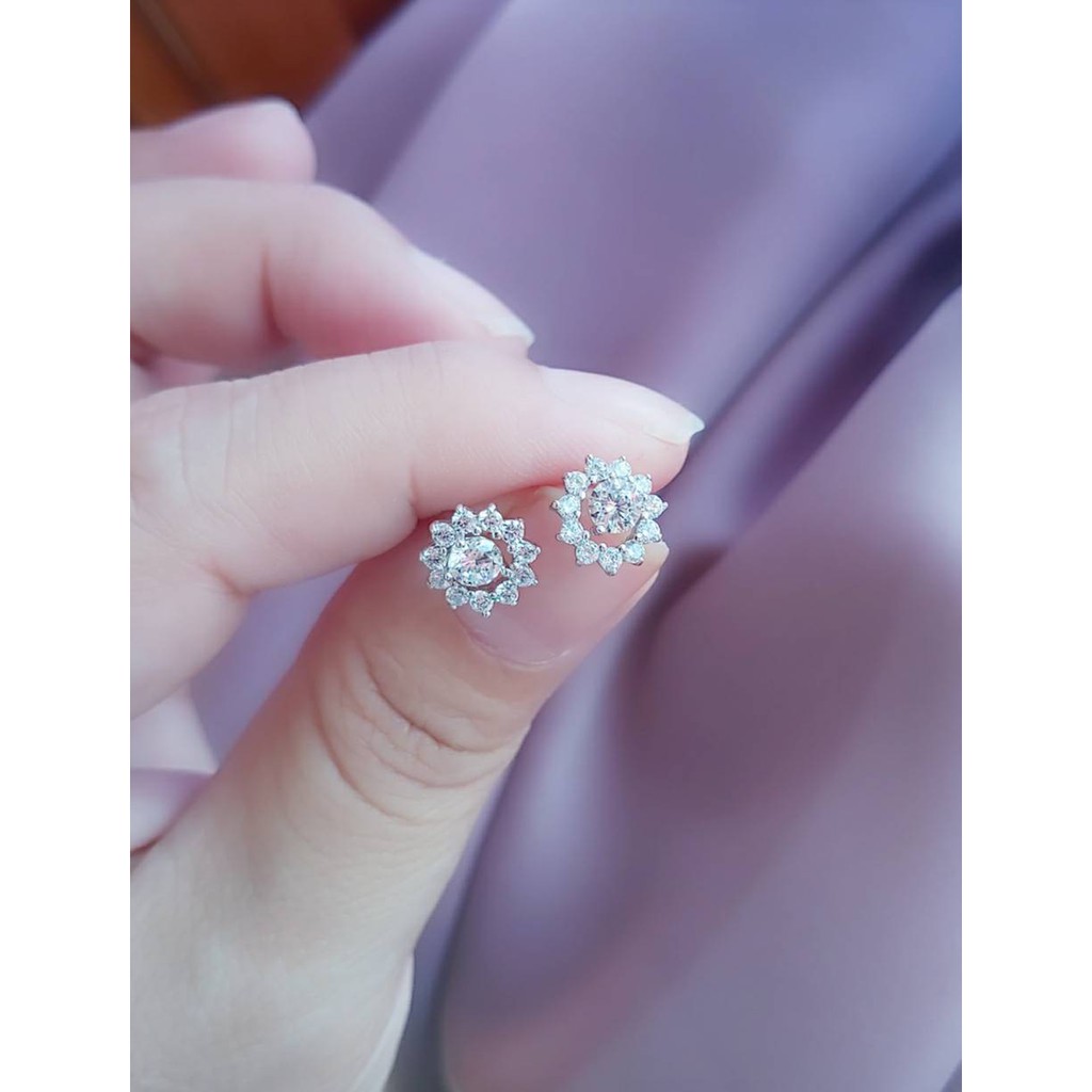 Anting giwang permata zirconia