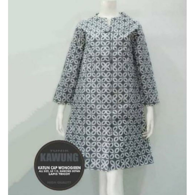 Tunik Batik Wanita, Tunik Kawung by Batik Florist