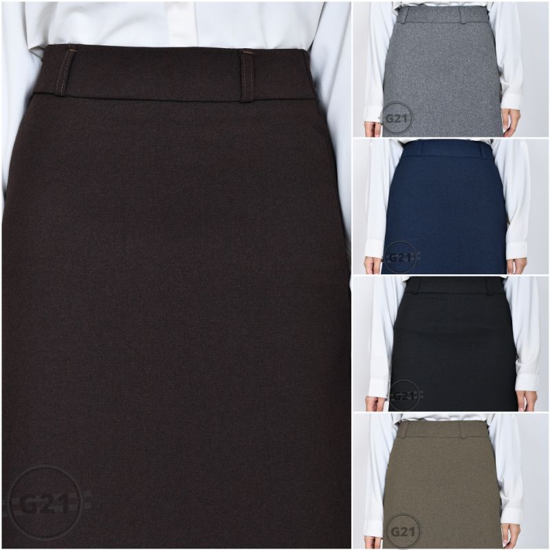 Rok Kerja Panjang Hitam Rok A Line Bahan Formal Kantor