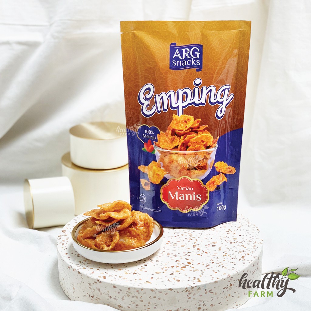 ARG Keripik Emping Melinjo Manis Gurih Renyah Crunchy (Karamel)