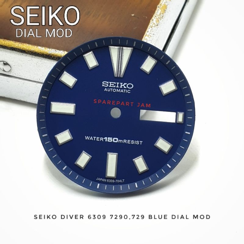 New Dial Seiko Diver 6309 7290,729, BLUE Dial Seiko Mod Super Lume High Quality.