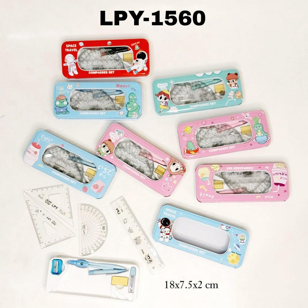 

Jangka Sekolah / Math Set + Wadah Tempat Pensil Kotak Pensil Penggaris Mistar Set lpy 1560