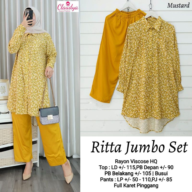 (NEW)SETELAN WANITA OOTD//RITTA JUMBO// LETTO SET BY CLAUDYA