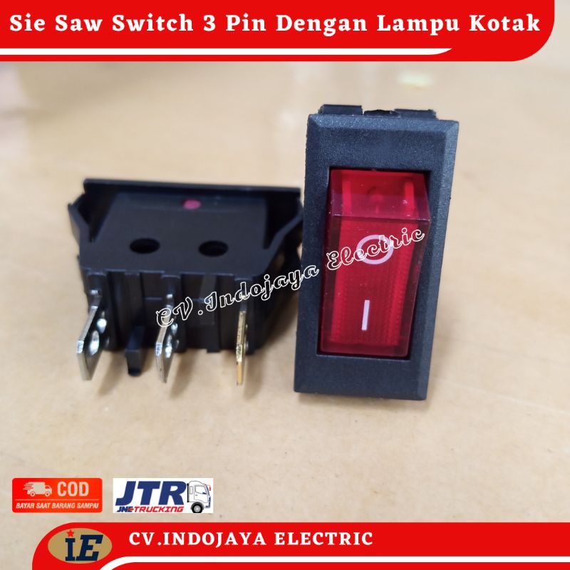 See Saw Switch 3 Pin Dengan Lampu Merah Indikator