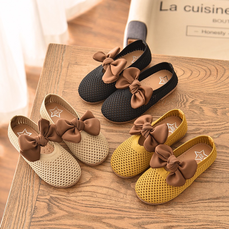 HappyOliver JESSLYN RAJUT Flat Shoes sepatu anak perempuan import